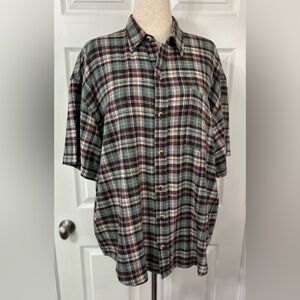 PeakSPORT Plaid Casual Button Down Flannel Shirt 90’s vintage Gorpcore